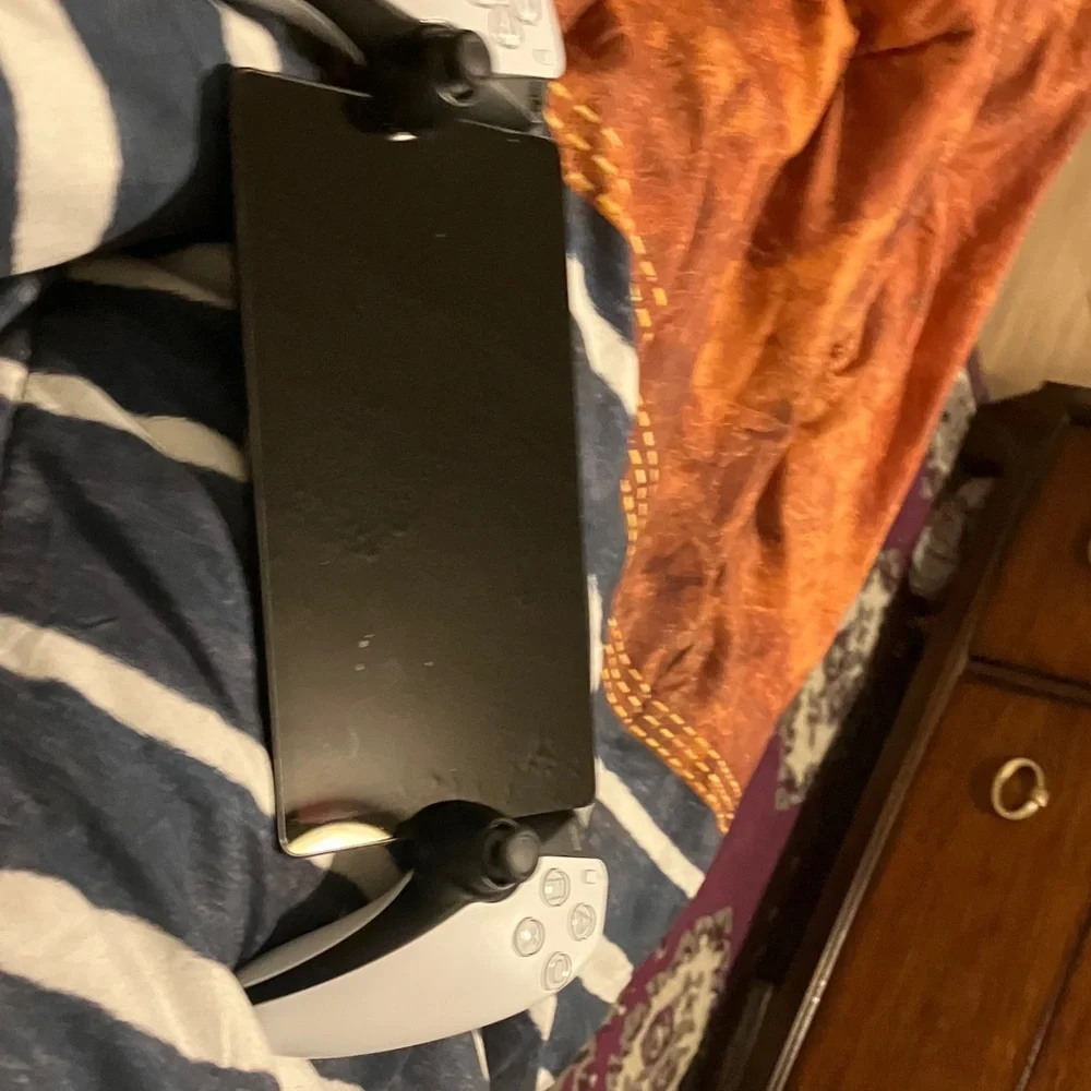 Black and White Handheld Gaming Console